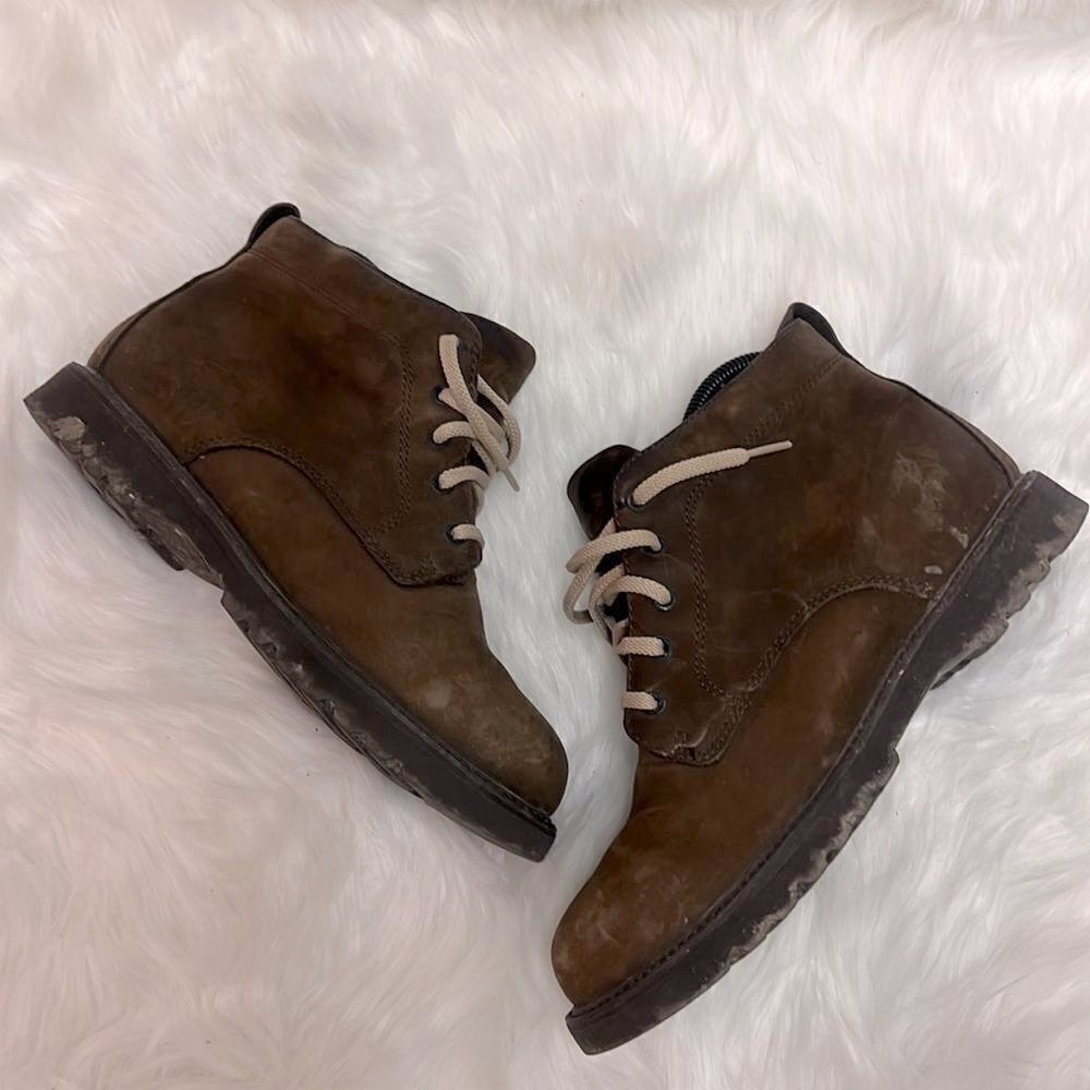 Rockport brown suede‎ ankle Hiking Boots Sz 7.5 Fisherman Core D20